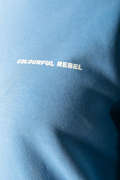 Colourful Rebel Logo Circle Relaxed Sweat | Light Grey Blue 