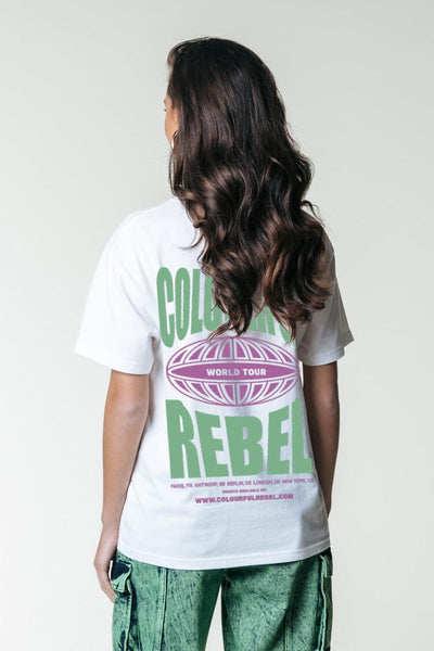 Colourful Rebel Logo Globe Loosefit Tee | Standard white 8720867055709