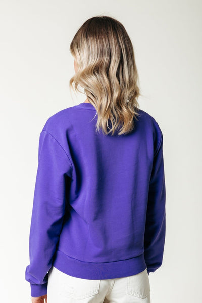 Colourful Rebel Logo wave Relaxed Sweat | Liberty Purple 