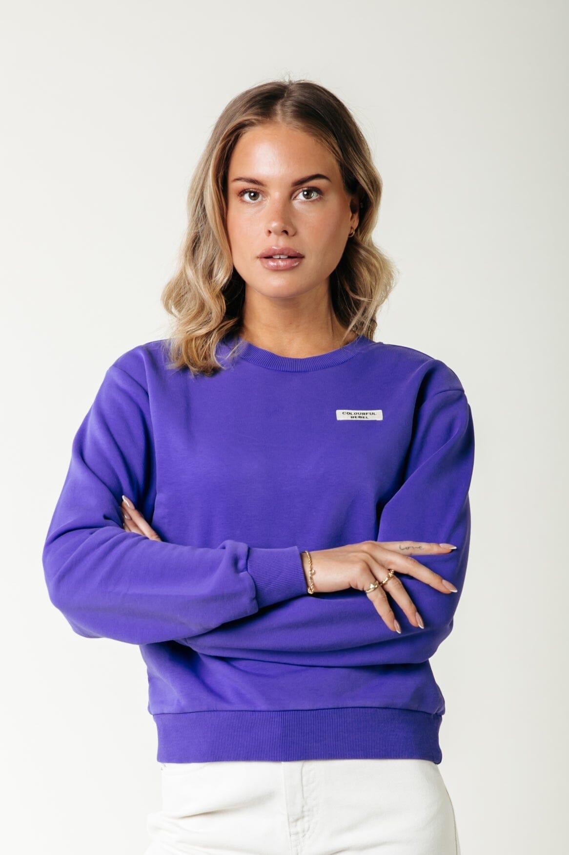 Colourful Rebel Logo wave Relaxed Sweat | Liberty Purple 8720867056485