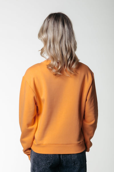 Colourful Rebel Logo Wave Relaxed Sweat | Tangerine 