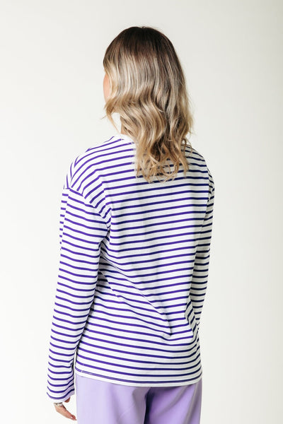 Colourful Rebel Logo Wave Stripe Longsleeve Tee | Liberty Purple 