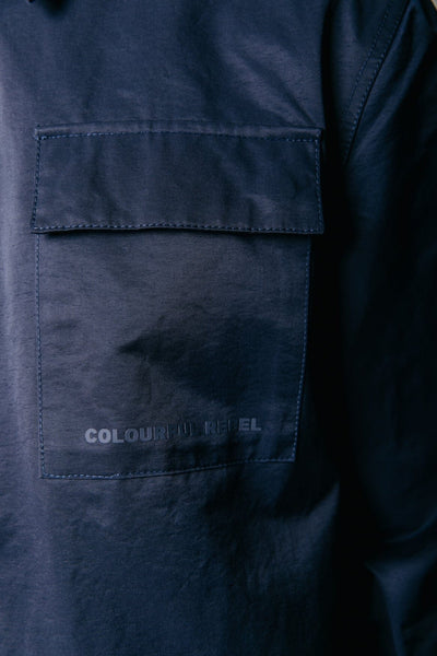 Colourful Rebel Luke Zip Shirt | Deepest Blue 