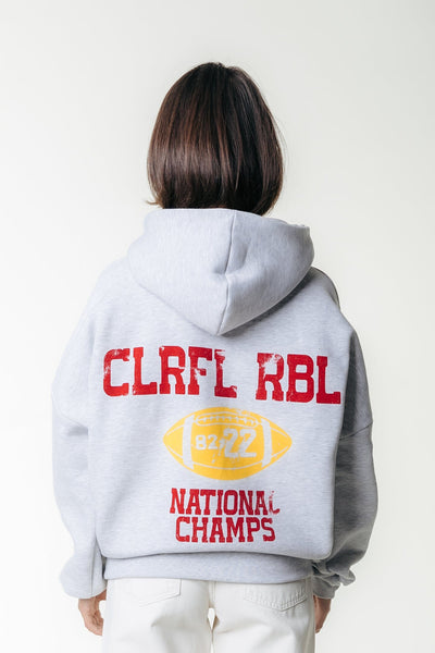 Colourful Rebel National Champs Hoodie | Light grey melange 