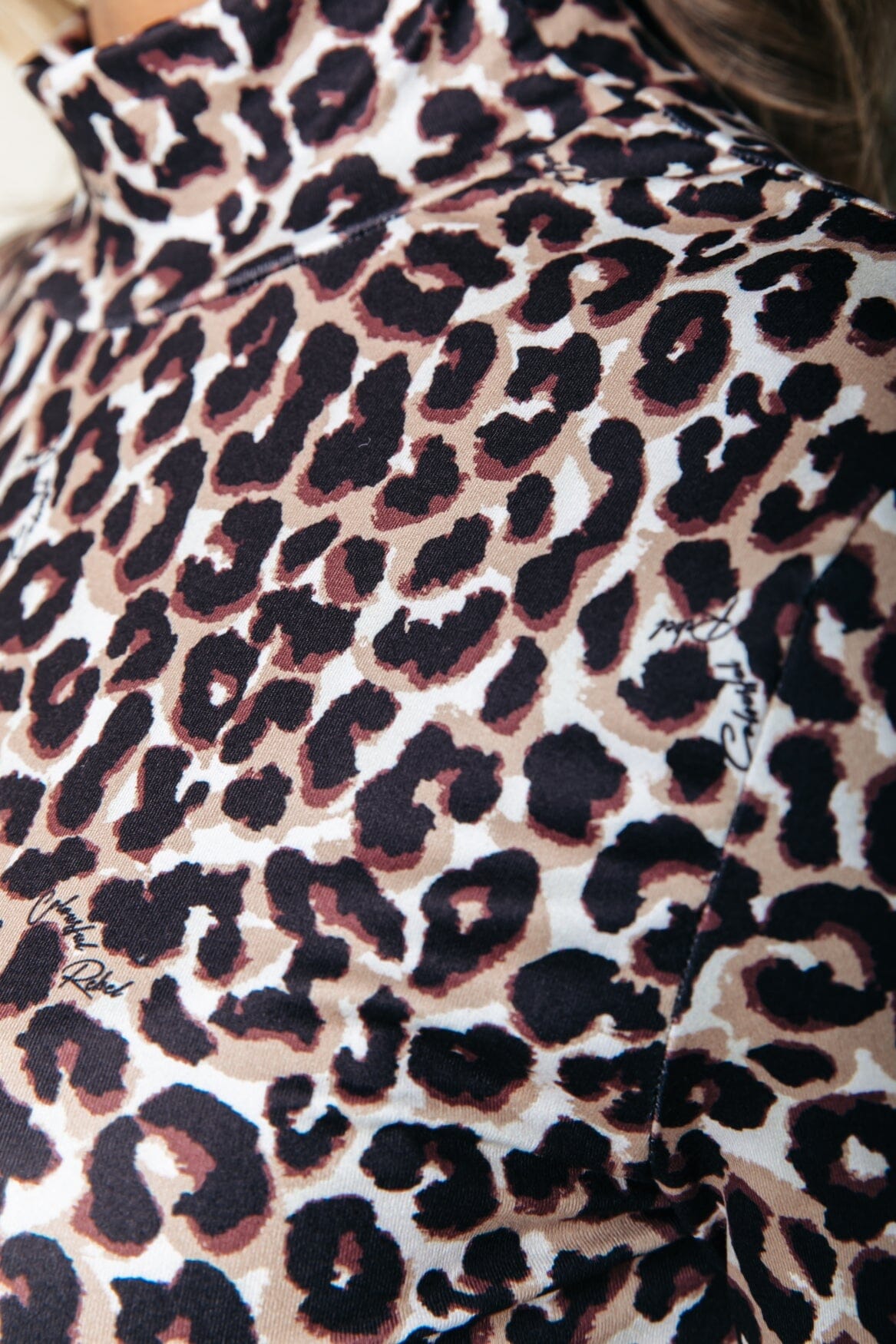 Colourful Rebel Neyo Leopard Peached Turtleneck Top | Brown 