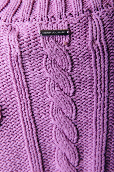 Colourful Rebel Olivia Cable Knitwear Sweater | Violet Pink 