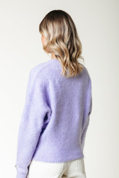 Colourful Rebel Olivia Crewneck Knitted Sweater | Pastel Lilac 