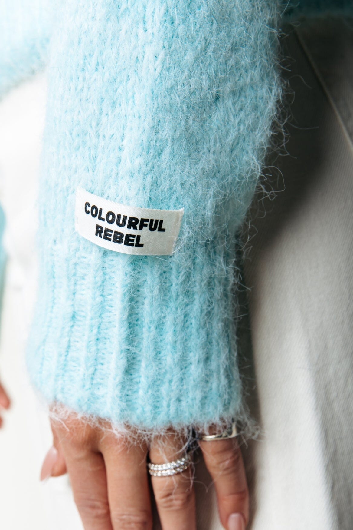 Colourful Rebel Olivia Knit | Light baby blue 