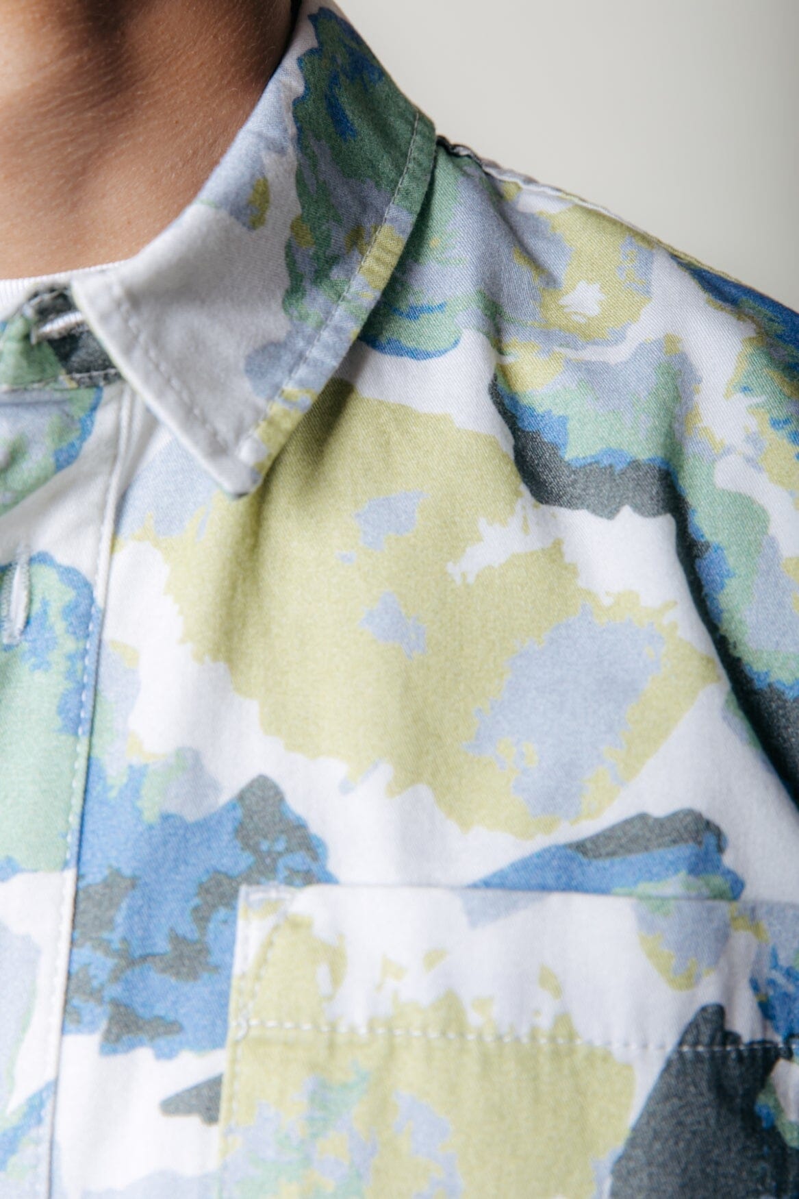 Colourful Rebel Parker Abstract Leaves Shirt | Lime 