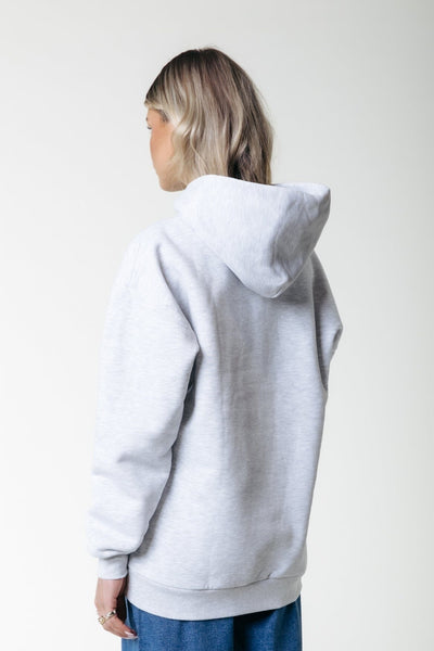 Colourful Rebel Puff Logo Hoodie | Light grey melange 