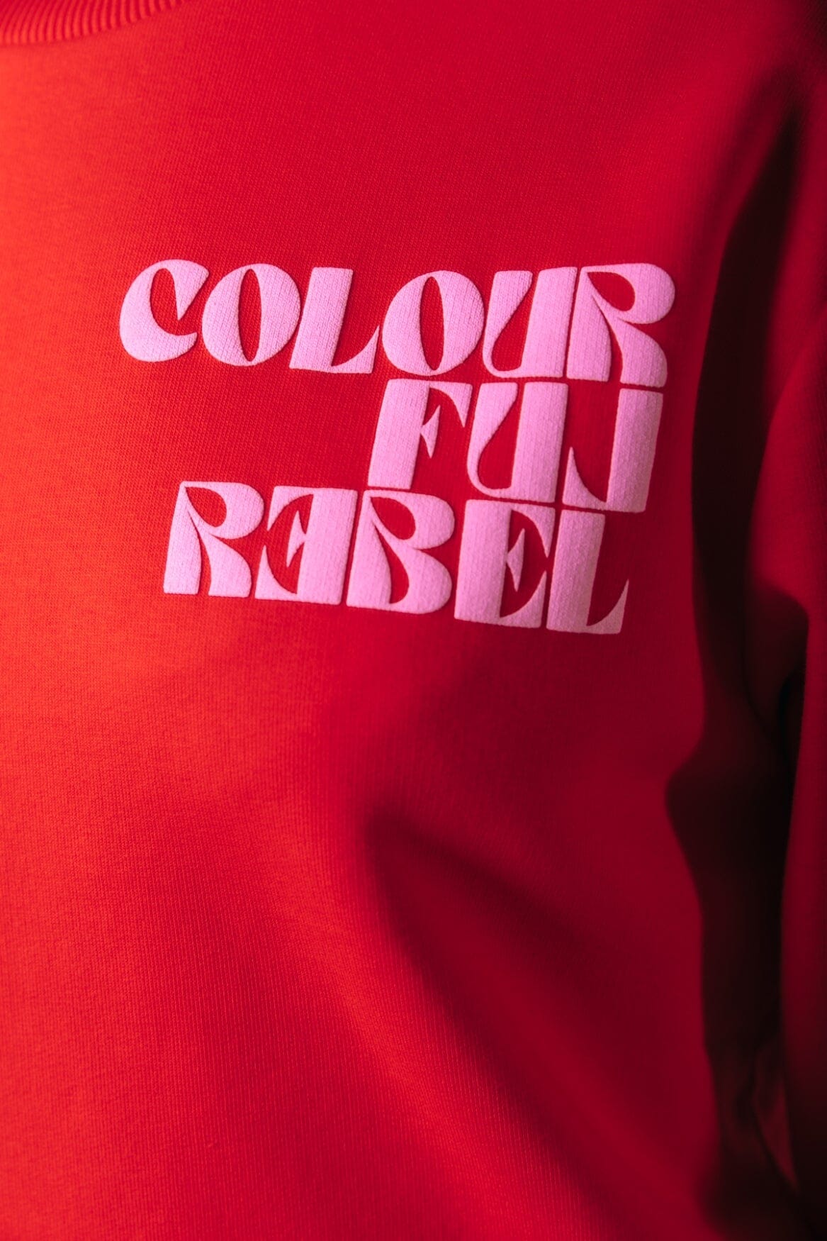 Colourful Rebel Puff Logo Relaxed Sweat | Scarlet Red 