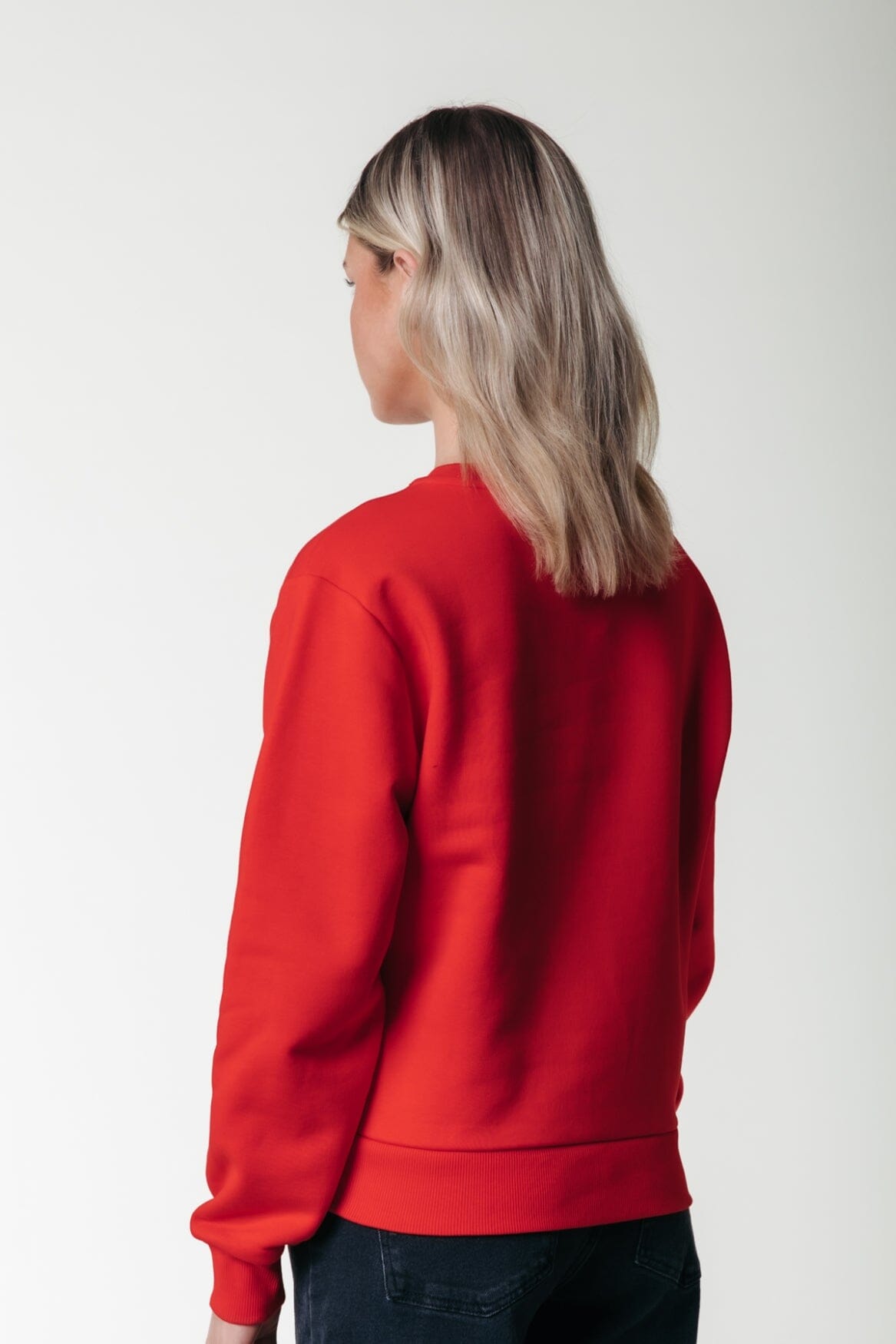 Colourful Rebel Puff Logo Relaxed Sweat | Scarlet Red 