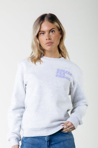 Colourful Rebel Puff Logo Sweat | Light grey melange 8720867052302