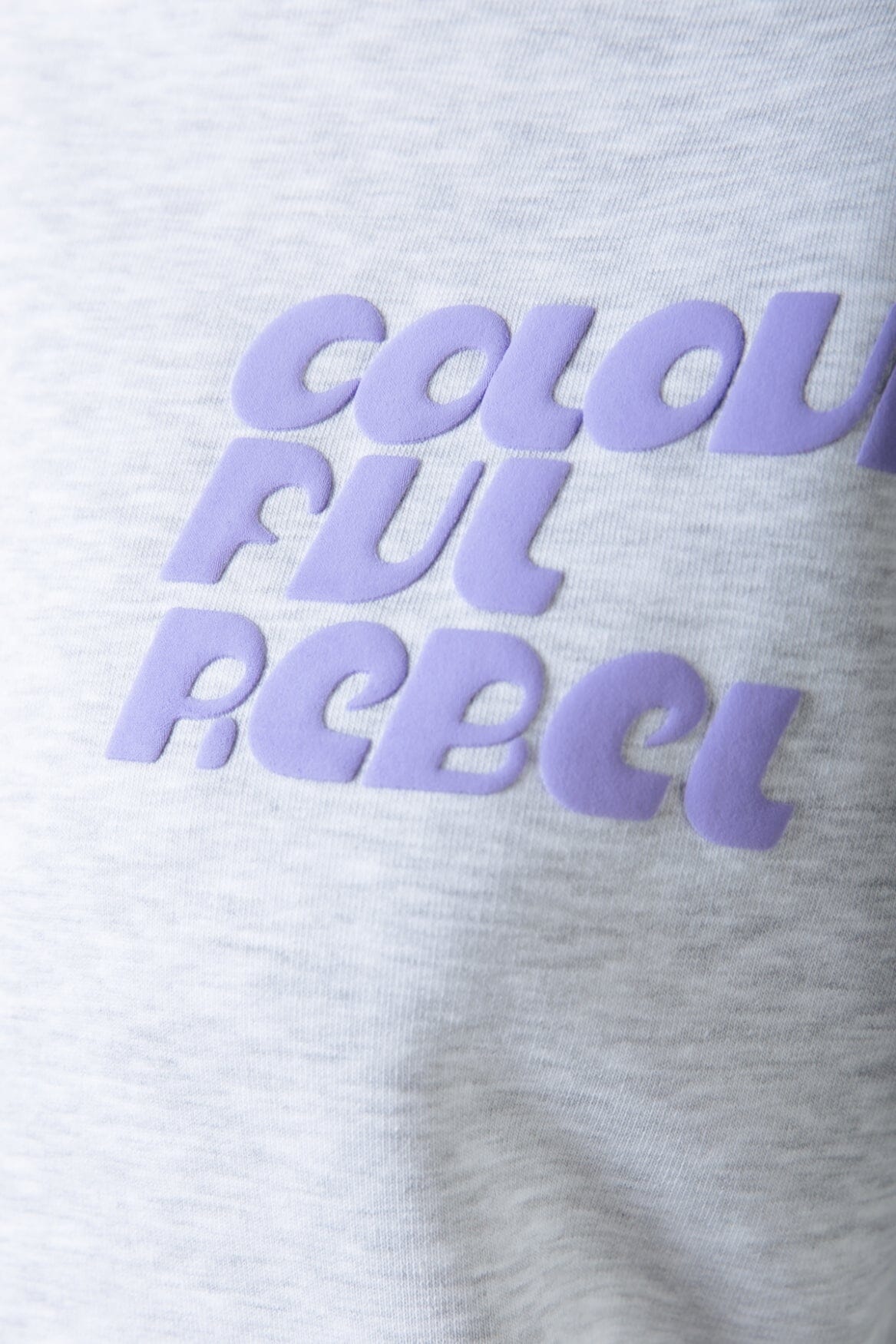 Colourful Rebel Puff Logo Sweat | Light grey melange 