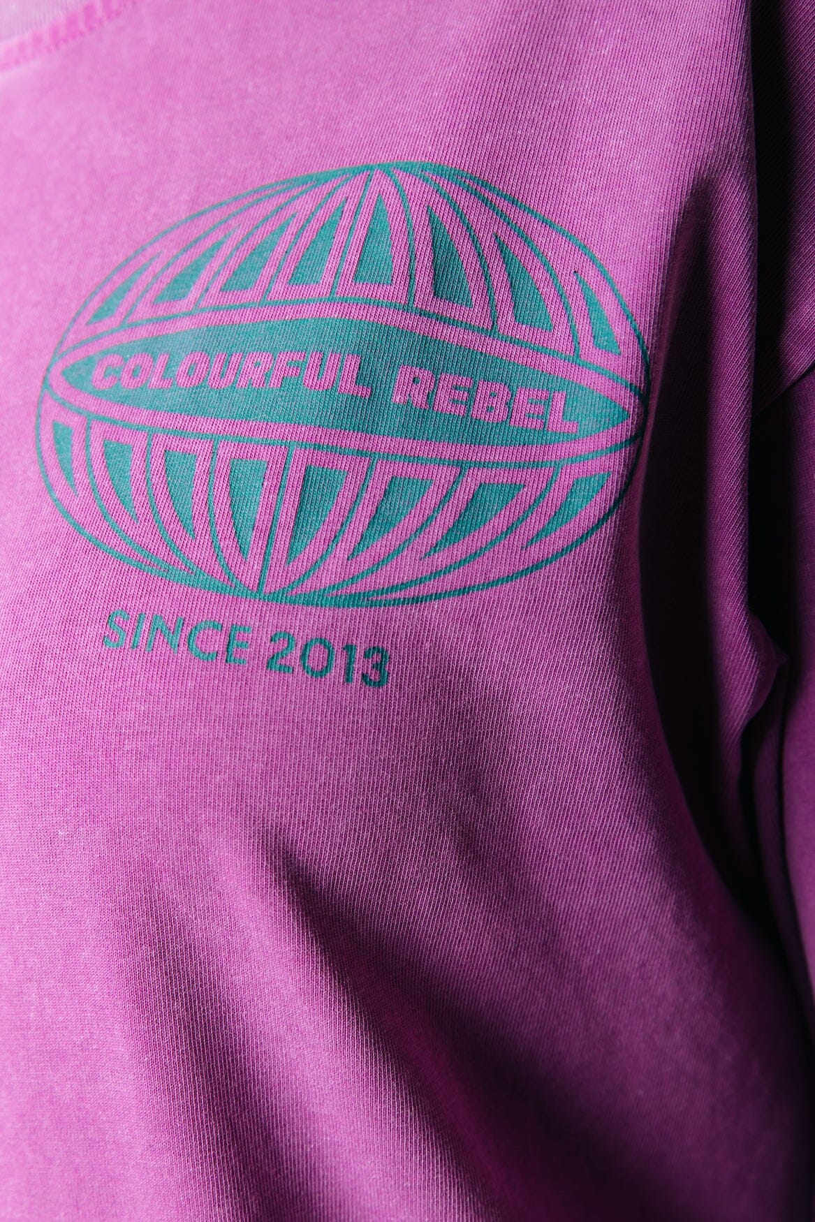 Colourful Rebel Racer Logo Acid Wash Longsleeve Tee Cuff | Pink 