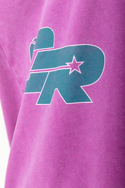 Colourful Rebel Racer Logo Acid Wash Longsleeve Tee Cuff | Pink 