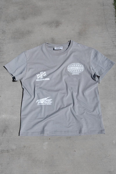 Colourful Rebel Racing Logos Tee | Light grey 