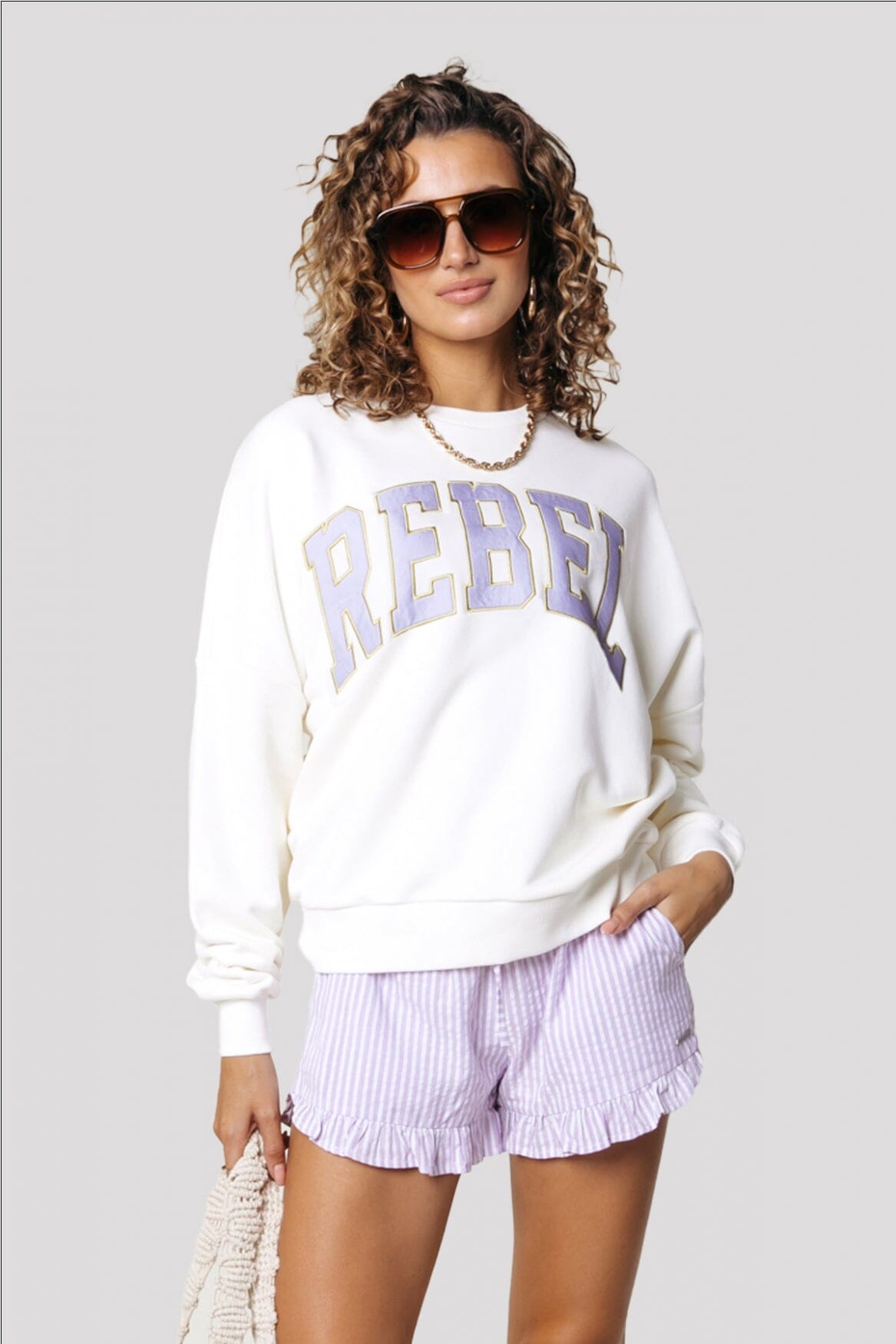 Colourful Rebel Rebel Patch Sweat | Standard white 8720867036258