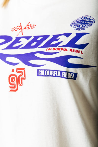 Colourful Rebel Rebel Racing Loosefit Tee | Standard white 