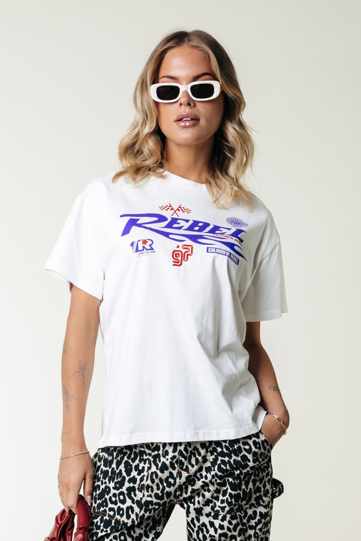 Colourful Rebel Rebel Racing Loosefit Tee | Standard white 8720867057123