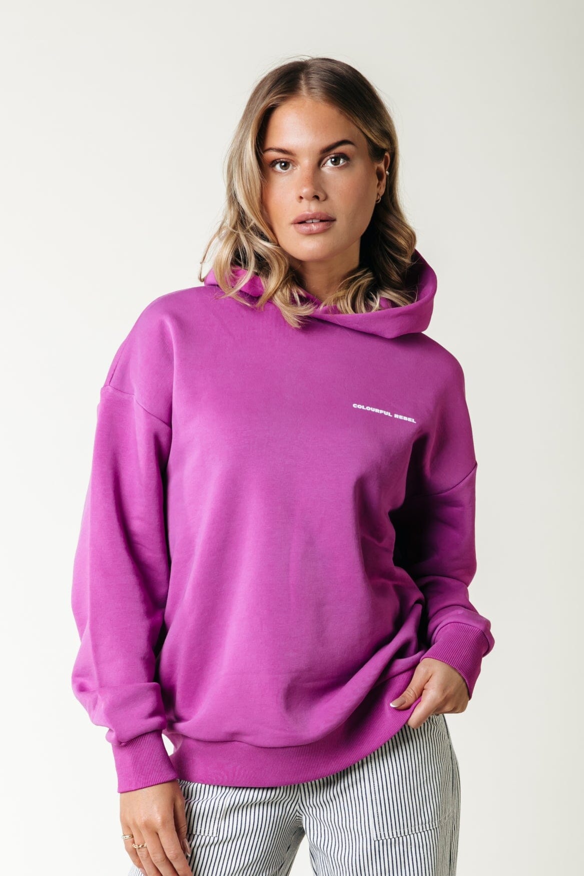 Colourful Rebel Rugby Clean Hoodie | Pink 