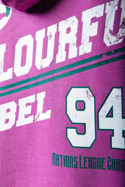 Colourful Rebel Rugby Clean Hoodie | Pink 