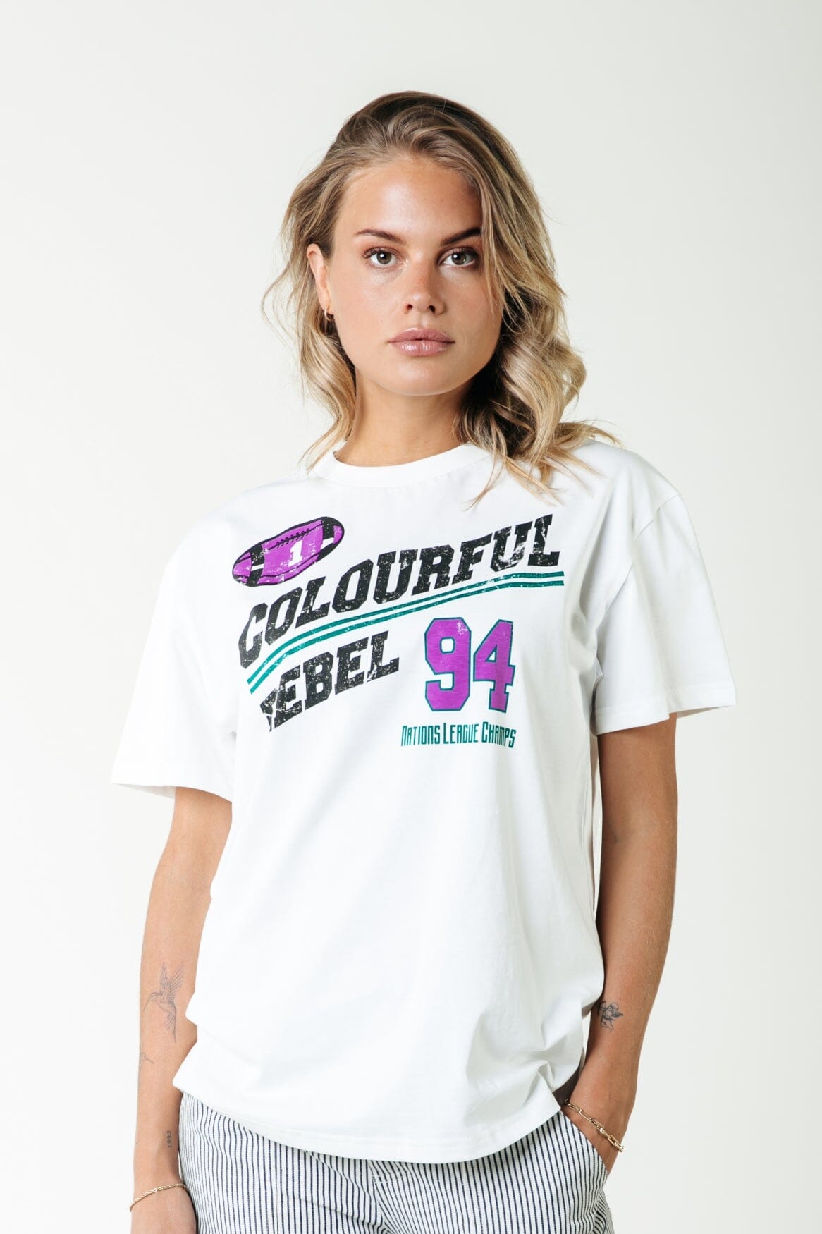 Colourful Rebel Rugby Loosefit Tee | Standard white 8720867055808