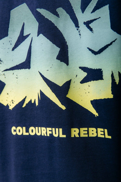 Colourful Rebel Sculpture Long Sleeve Tee | Navy 