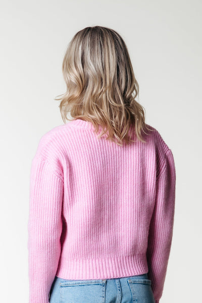 Colourful Rebel Shara Knitted Cardigan | Candy Pink 