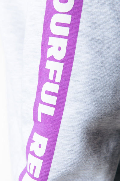 Colourful Rebel Sleeve Logo Clean Hoodie | Light grey melange 