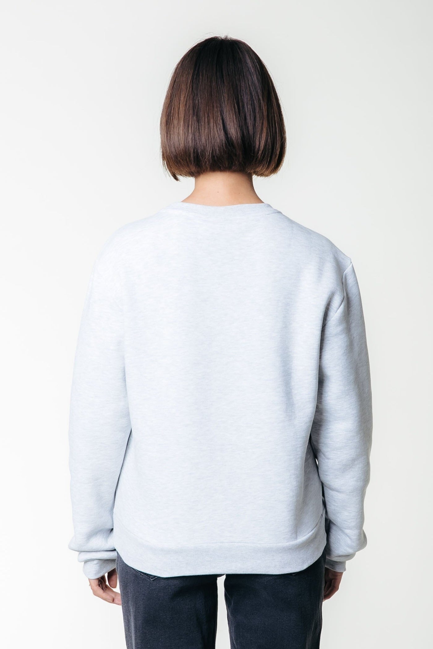 Colourful Rebel Sleeve Logo Sweat | Light grey melange 