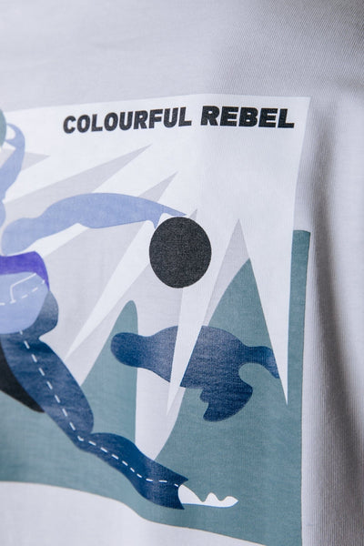 Colourful Rebel Sport Figure Basic Tee | Smoke Grey 