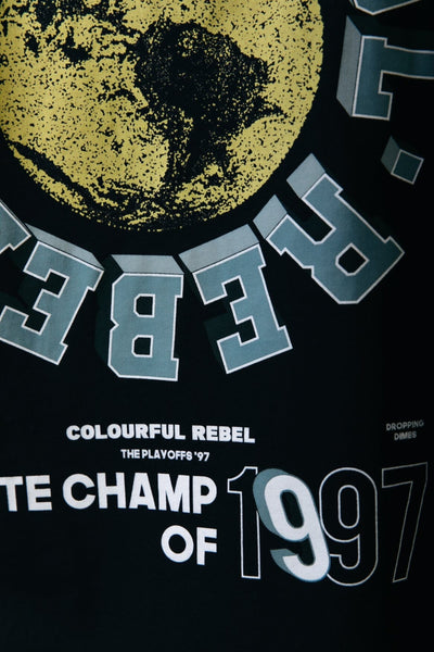 Colourful Rebel State Champ Loosefit Tee | Black 