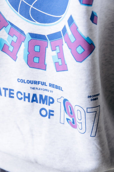 Colourful Rebel State Champ Sweat | Light grey melange 