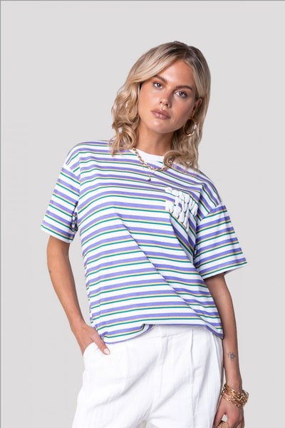 Colourful Rebel Striped Logo T-shirt | Multicolor 8720867036791