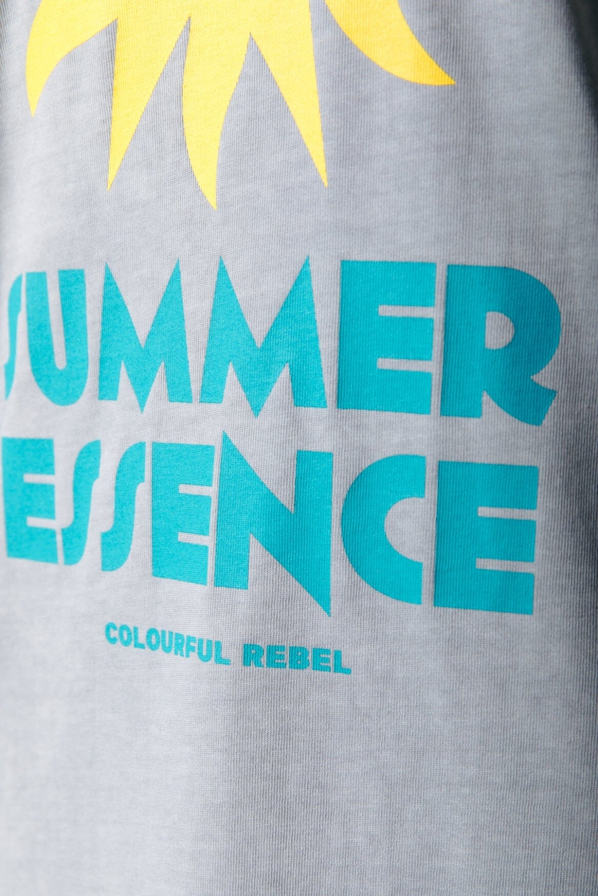 Colourful Rebel Summer Essence T-shirt Dress | Light grey 