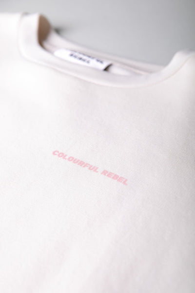 Colourful Rebel Summer Shell Dropped Shoulder Sweat | Off white 