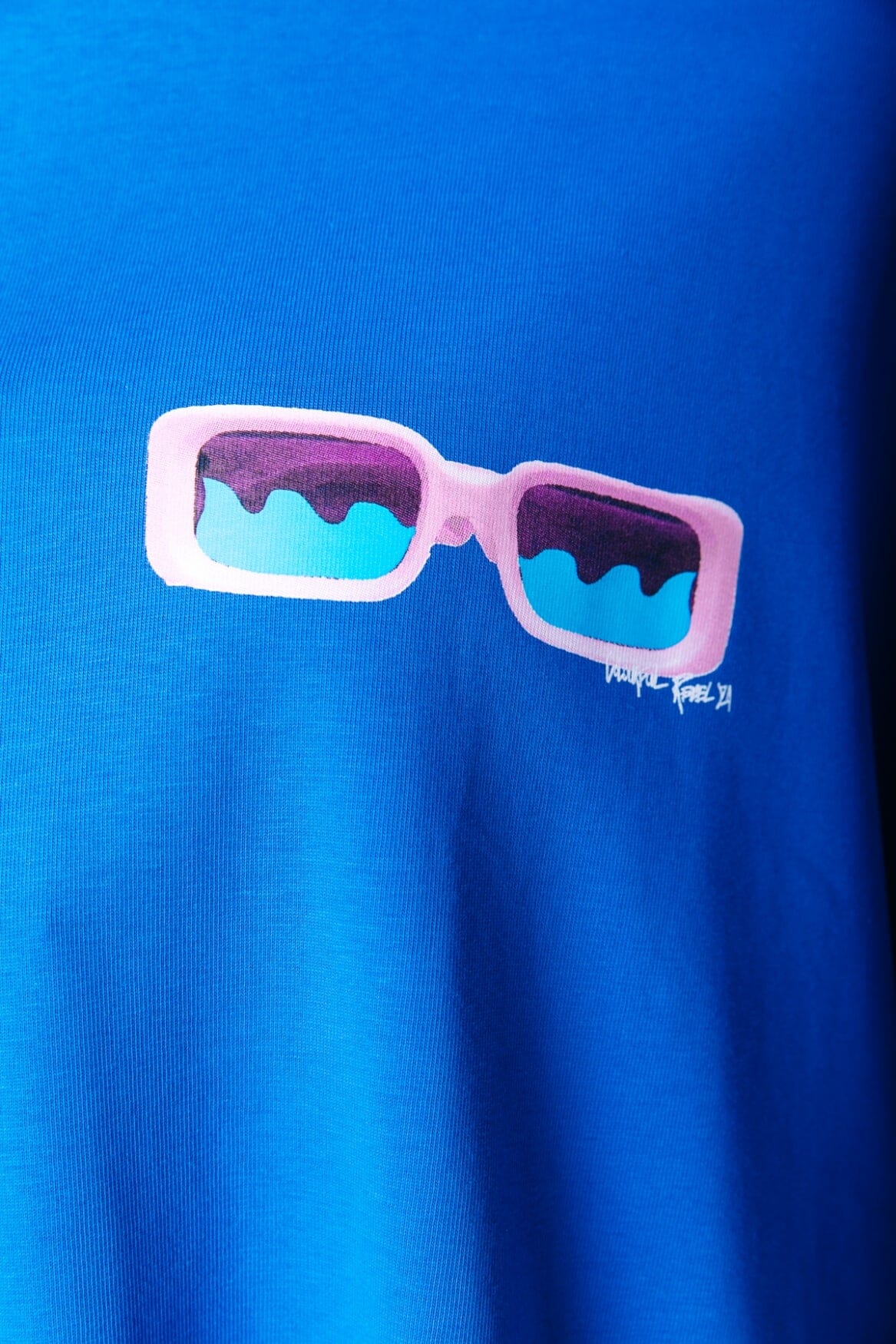 Colourful Rebel Sunglasses T-shirt | Bold Blue 