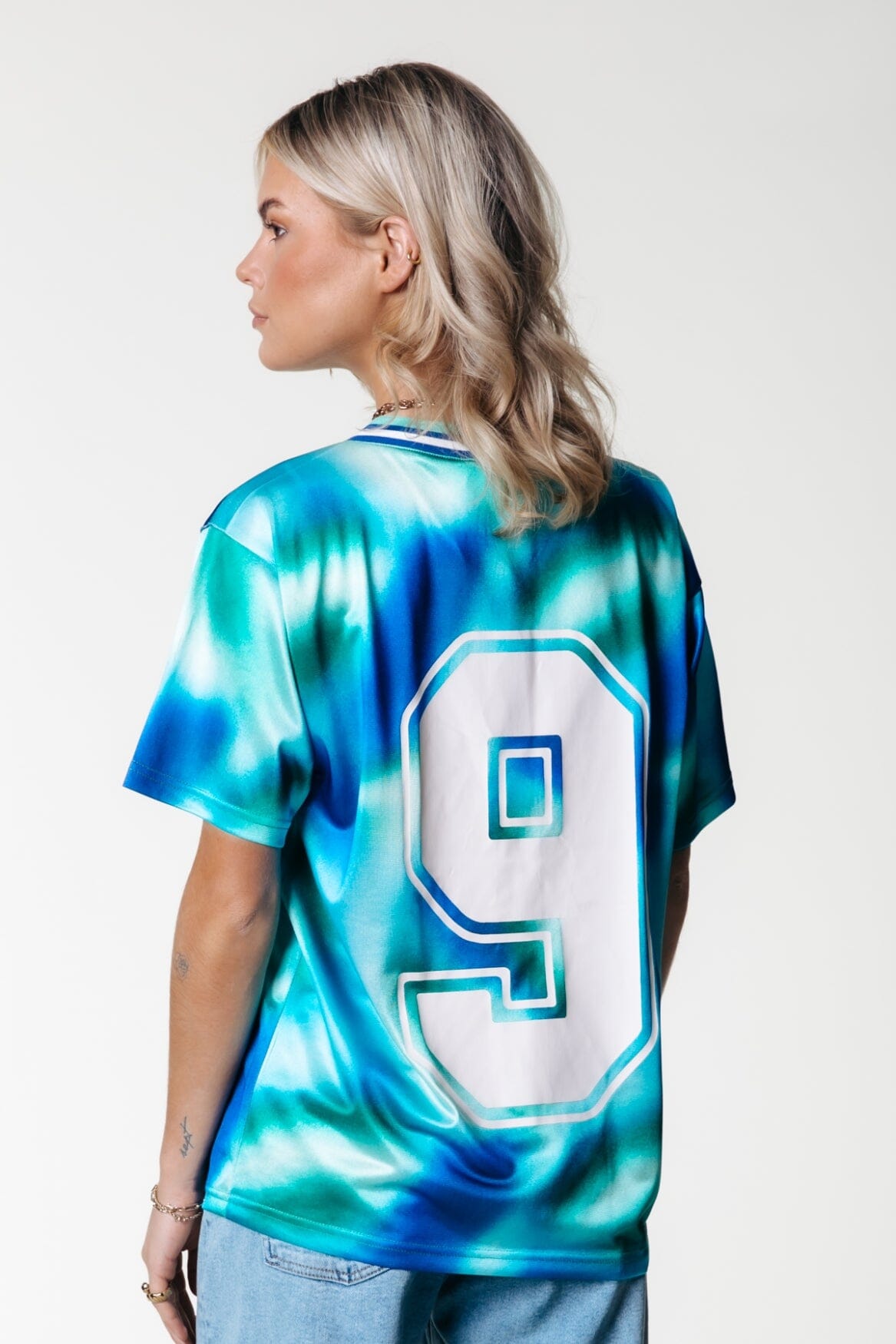 Colourful Rebel Tayla Blurred Football T-shirt | Multicolor 