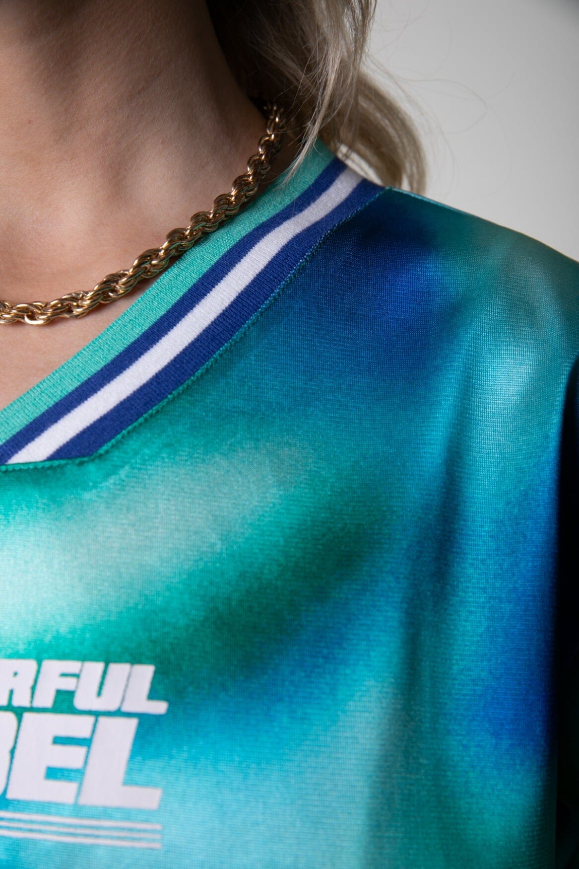 Colourful Rebel Tayla Blurred Football T-shirt | Multicolor 