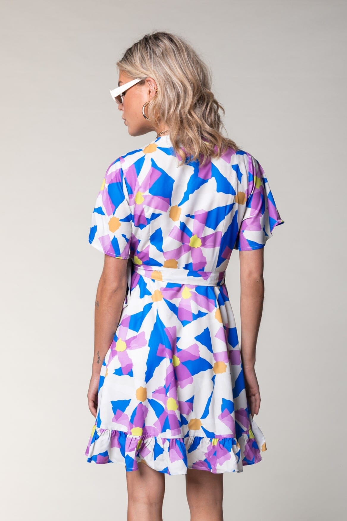 Colourful Rebel Telsi Flower Wrap Dress | Multicolor 