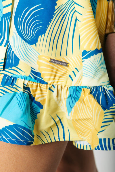 Colourful Rebel Telsi Shell Wrap Dress | Washed Yellow 