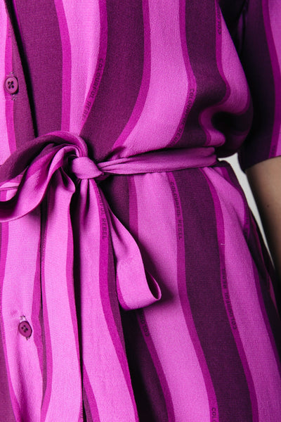 Colourful Rebel Tru Stripes Playsuit | Purple 