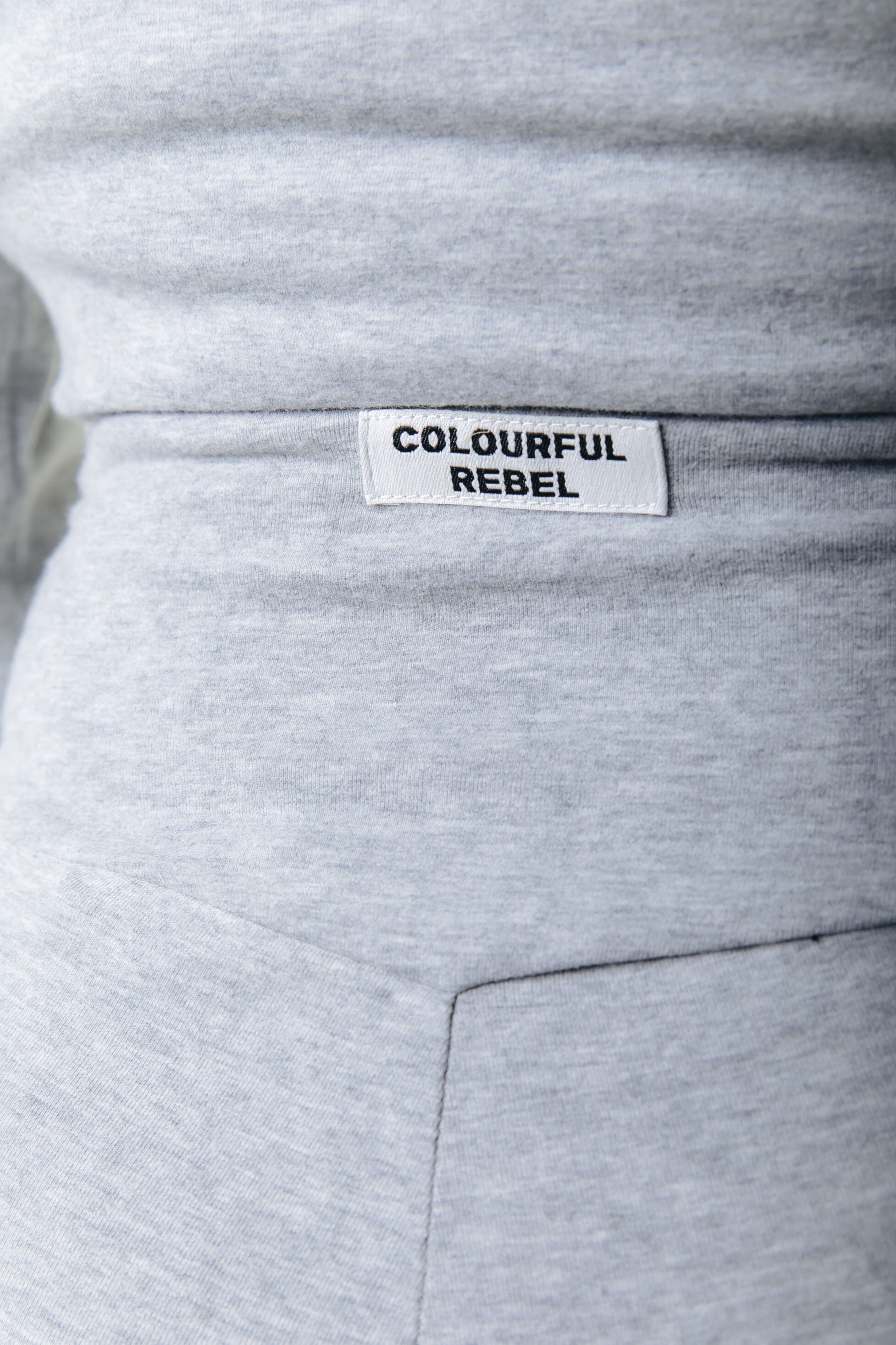 Colourful Rebel Uni Fitted Pants | Medium grey melange 