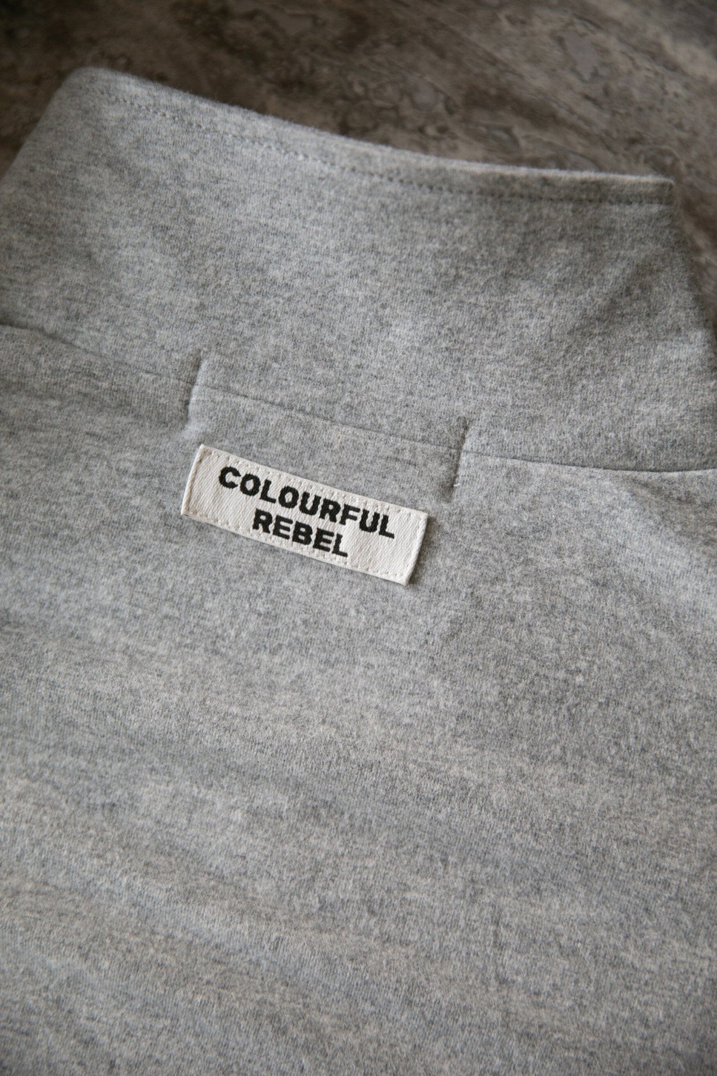 Colourful Rebel Uni Fitted Zip Top | Medium grey melange 