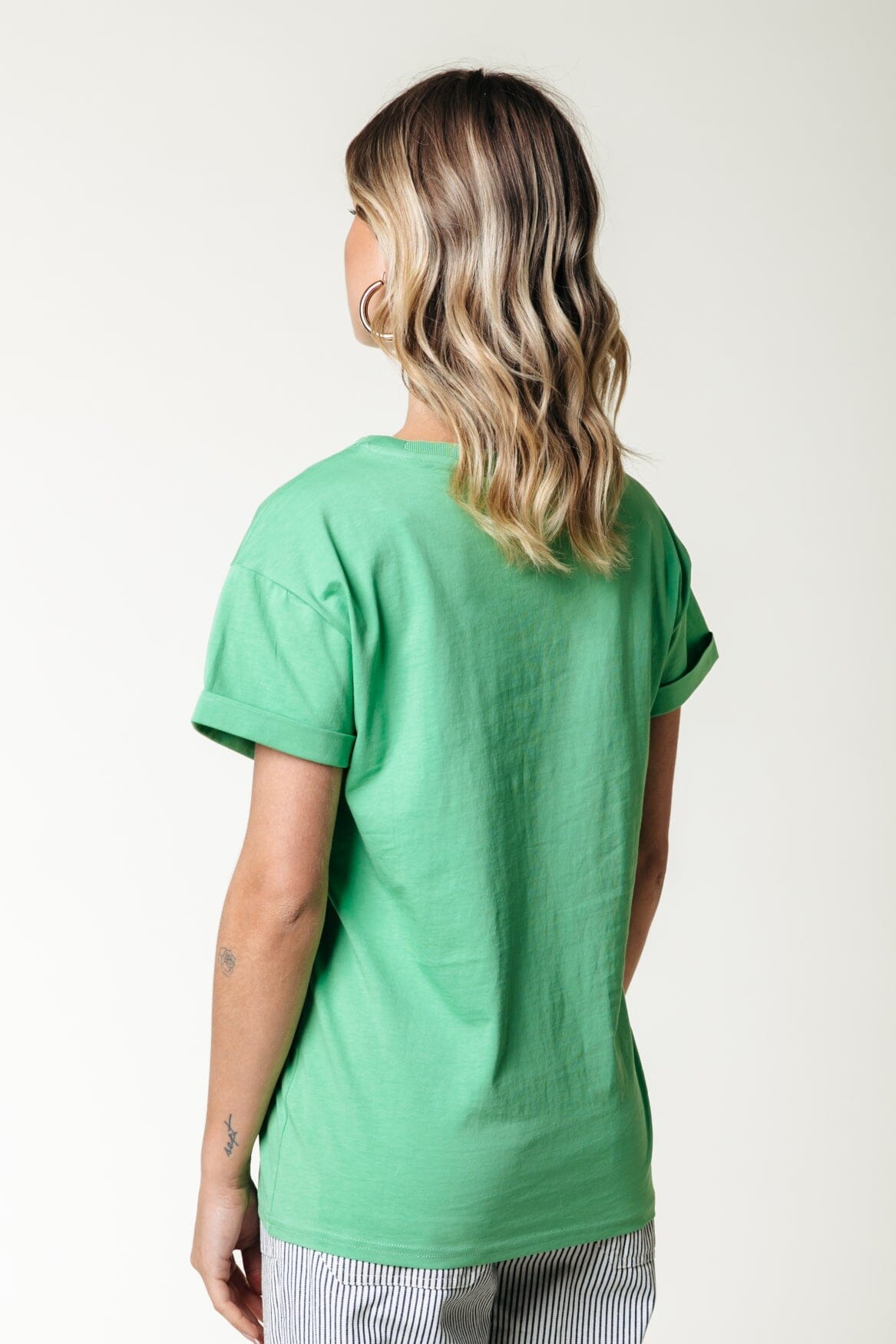 Colourful Rebel Uni Logo Boxy Tee | Bright green 