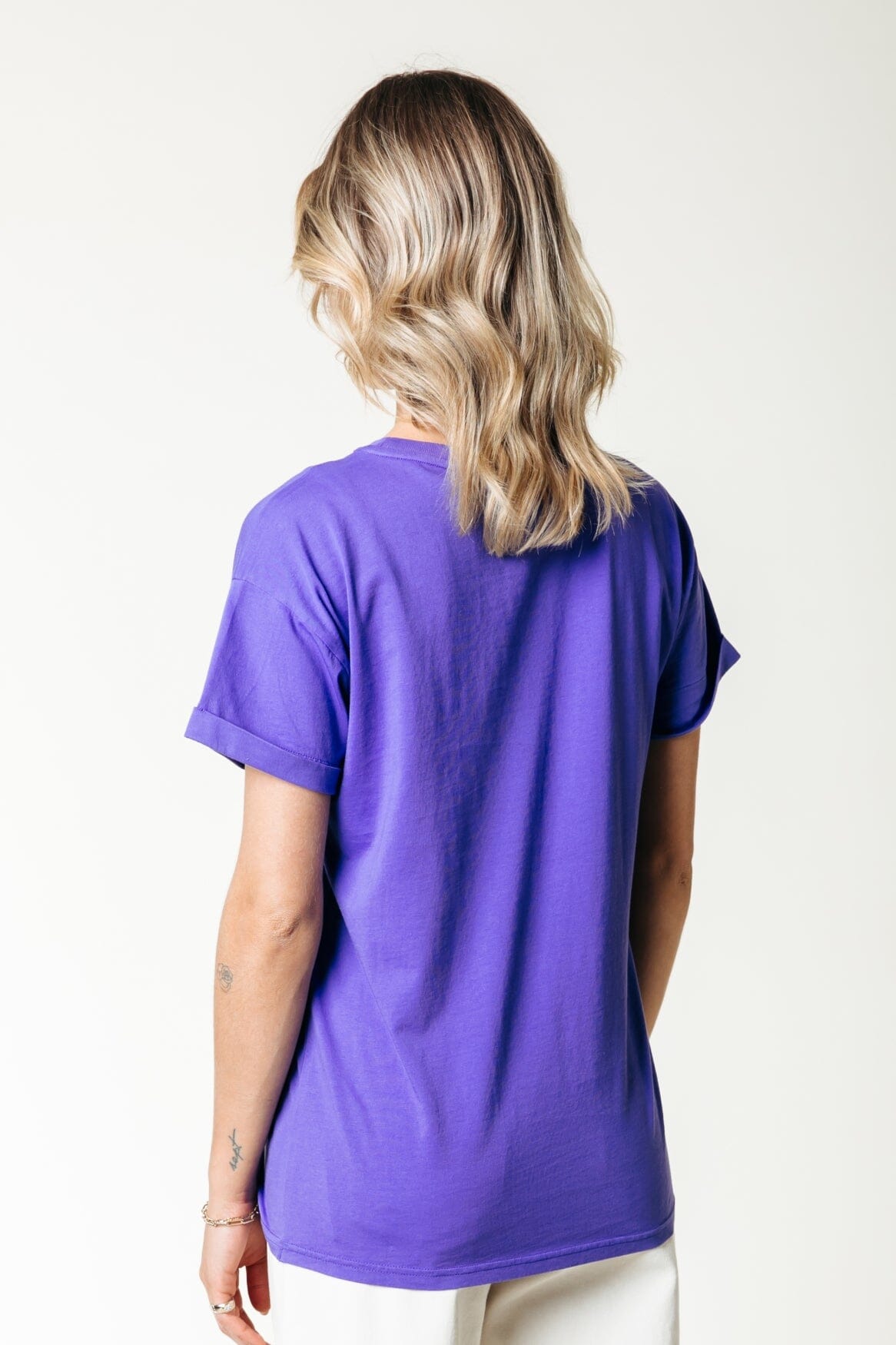 Colourful Rebel Uni Logo Boxy Tee | Liberty Purple 