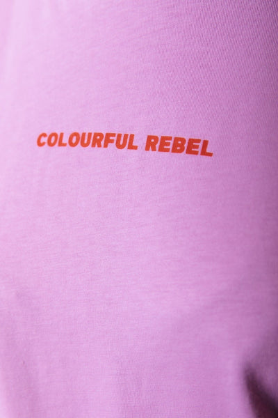 Colourful Rebel Uni Logo Boxy Tee | Medium Violet 