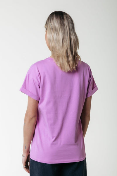 Colourful Rebel Uni Logo Boxy Tee | Medium Violet 