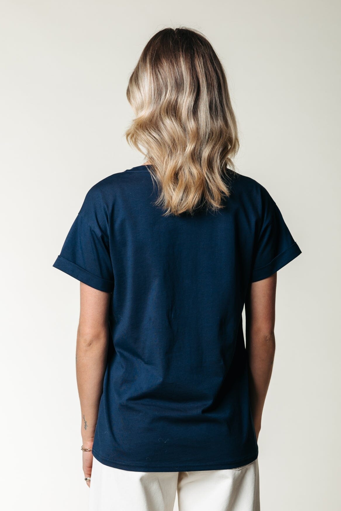 Colourful Rebel Uni Logo Boxy Tee | Navy 